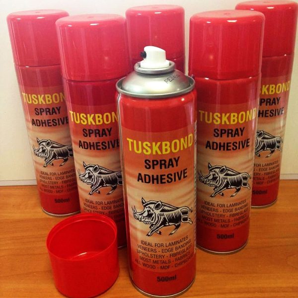 Аэрозольный клей Tuskbond для склеивания вспененных материалов - аэрозольный клей для поролона Tuskbond